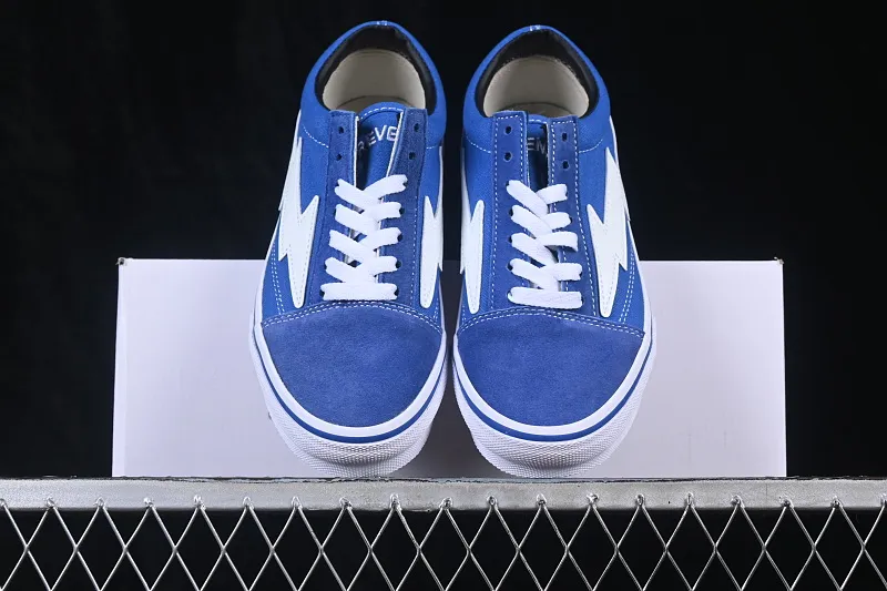 All categories Vans Vans series Vans Low Vans low-top Revenge x Storm Old Skool Lightning joint low-top casual sneakers blue and white